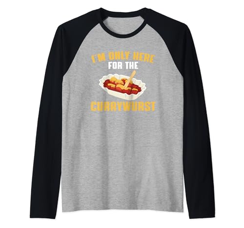 Divertido Currywurst diciendo amor comer comida callejera de Berlín Camiseta Manga Raglan