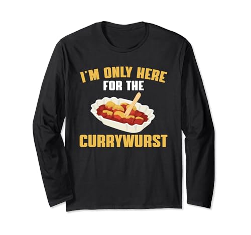 Divertido Currywurst diciendo amor comer comida callejera de Berlín Manga Larga