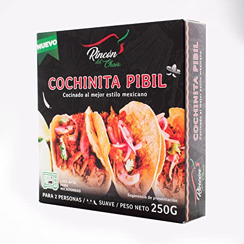 Comida Gourmet Mexicana. LATA MICROONDABLE: meter en el microondas, calentar y servir. Lata 250g - 2 personas. Sin Gluten (Cochinita Pibil)