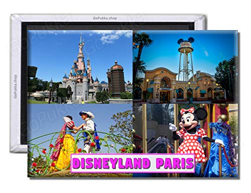GoPukka - Imán para nevera de Disneyland Paris France (estándar: 70 x 45 mm)