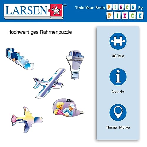 Larsen US27 Un día emocionante en el Aeropuerto, Puzzle de Marco con 42 Piezas