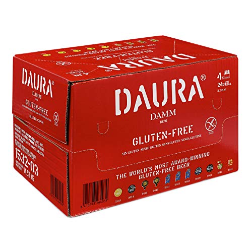 Damm Cerveza Sin Gluten Daura, Caja de 24 Botellas - 330 ml