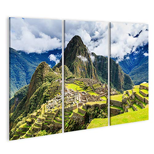 islandburner Impresión sobre lienzo de Machu Picchu, Perú, Patrimonio de la Humanidad por la UNESCO, una de las Siete Maravillas del Mundo