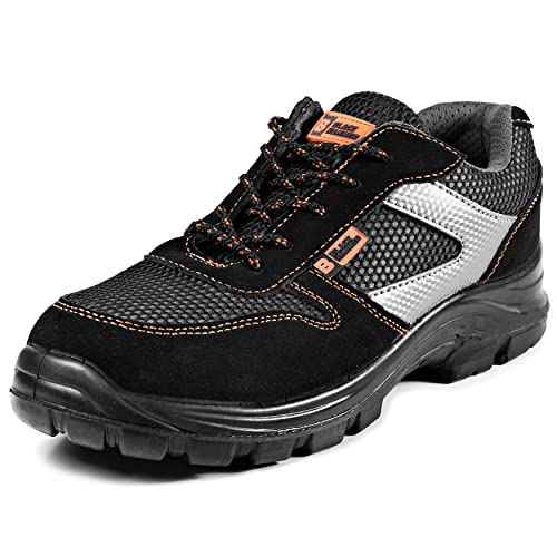 BLACK HAMMER Calzado Deportivo Masculino de Seguridad con Puntera Ultraligera de Zapatos de Trabajo al Tobillo Kevlar S1P SRC 1997 (42 EU)