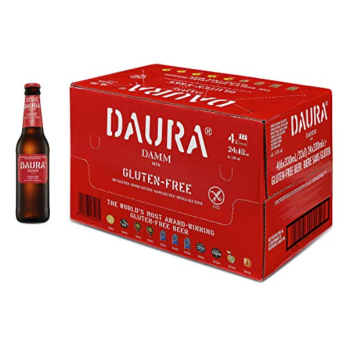 Damm Cerveza Sin Gluten Daura, Caja de 24 Botellas - 330 ml