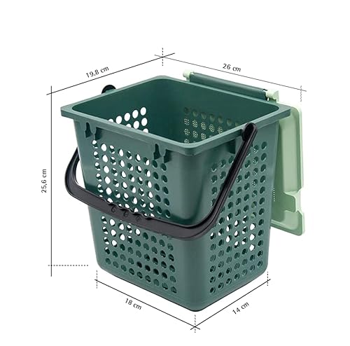 bioMat AirBox Cubo para Compost, para Bolsas de hasta 10l, Cubo con Tapa Ventilado, Fabricado en Alemania